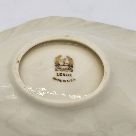 Lenox Dove Dish Open Candy Dish Hand Decorated 24k Gold Trim Made in USA - Picture 6 of 7